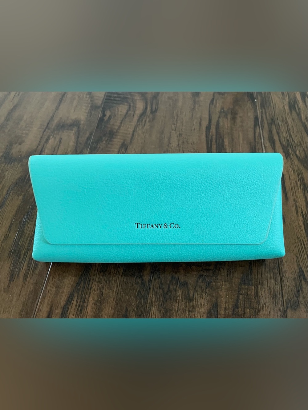Tiffany & Co. Turquoise Leather Fold-Over Case